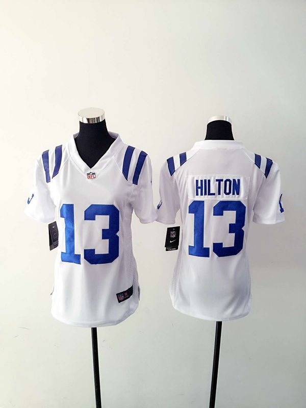 Women Indianapolis Colts #13 T.Y. Hilton White Nike NFL Jerseys->->Women Jersey